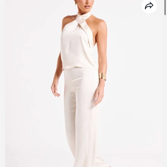 Meshki Elisa Satin Halter Top Small NWT - Picture 5 of 9